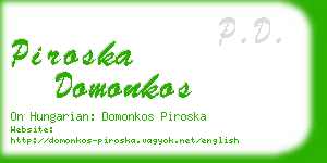 piroska domonkos business card